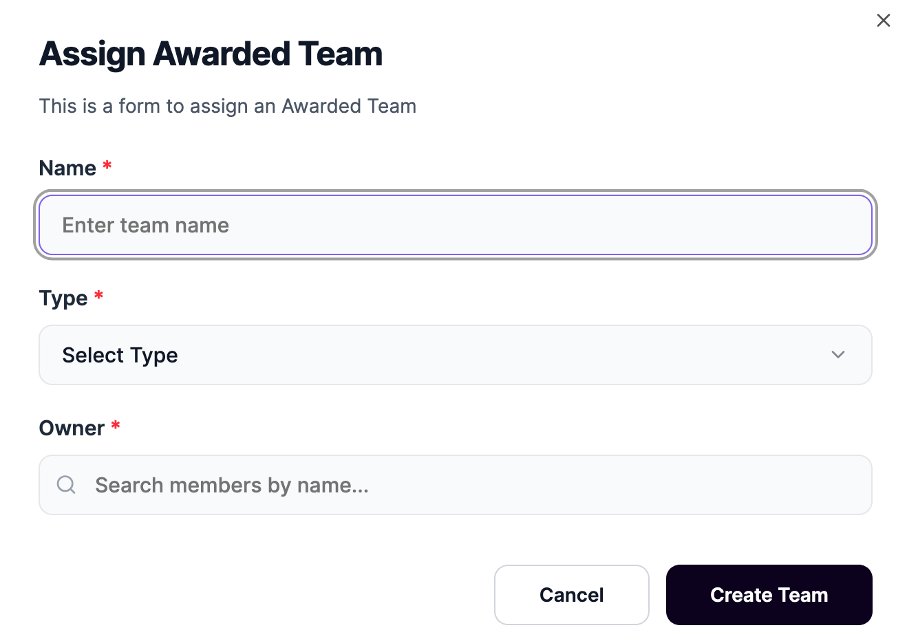 assign team