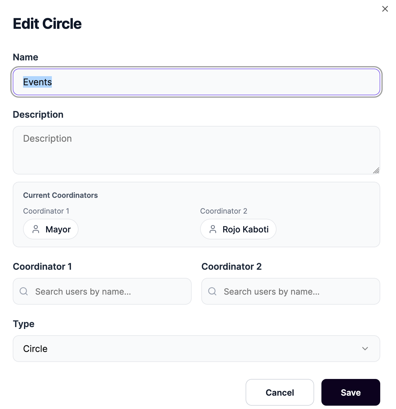 edit circle