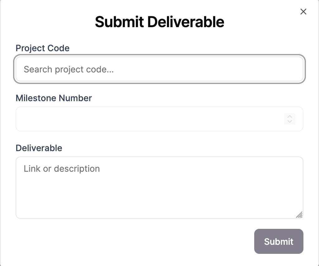 submit delivrable